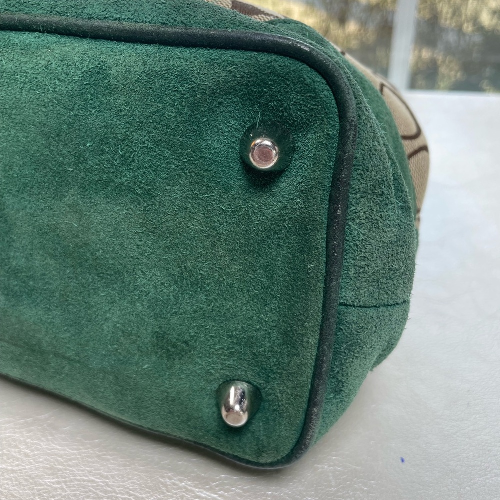 Coach Vintage Hamptons Signature Suede Stripe Satchel - Picture 13 of 17